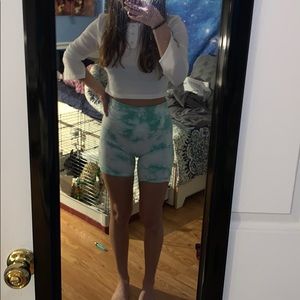 Tie dye biker shorts